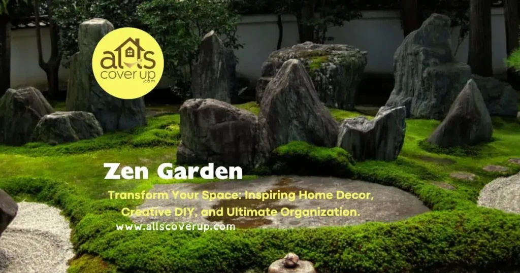  A picturesque zen garden illustrating unique zen garden ideas, converting a new environment into a calming and beautiful oasis.