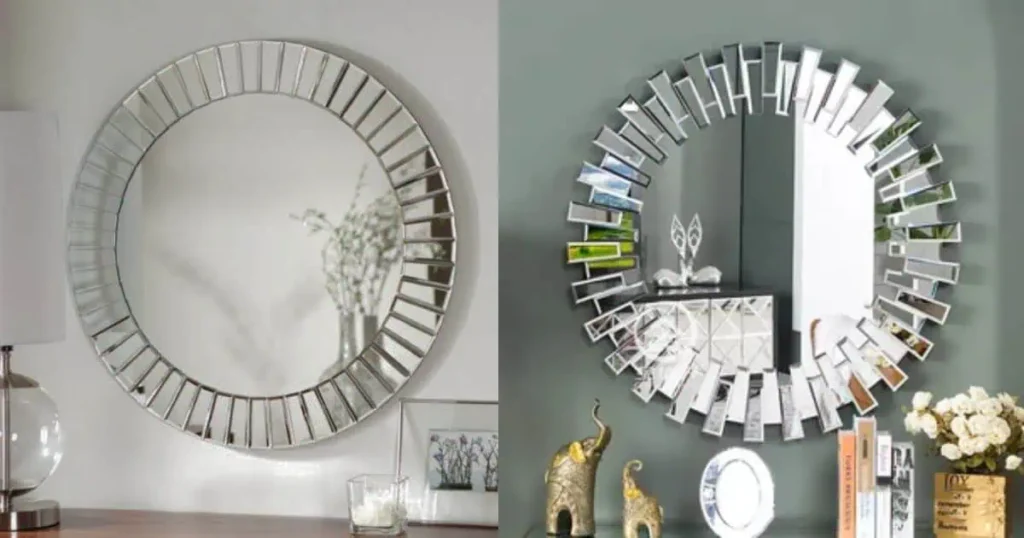 Stylish mirror wall decor ideas showcasing various designs to enhance interior aesthetics and create a spacious feel.